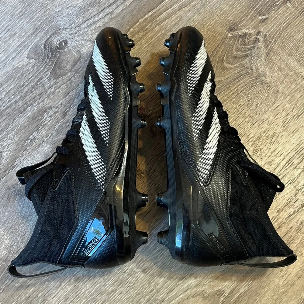 Adidas Adizero Football Cleats Mens 6 Black White IF2519 Molded Spikes